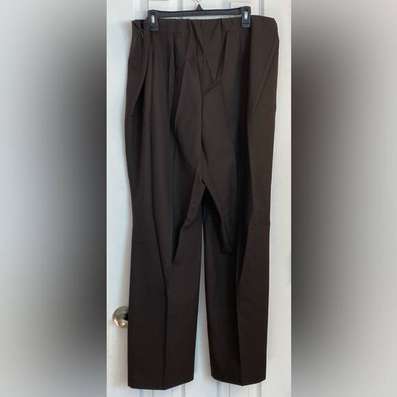 TALBOTS, Women’s Brown Lindsey Pants, Size: 18 W, Elastic waist, Side zipper. - Picture 3 of 14